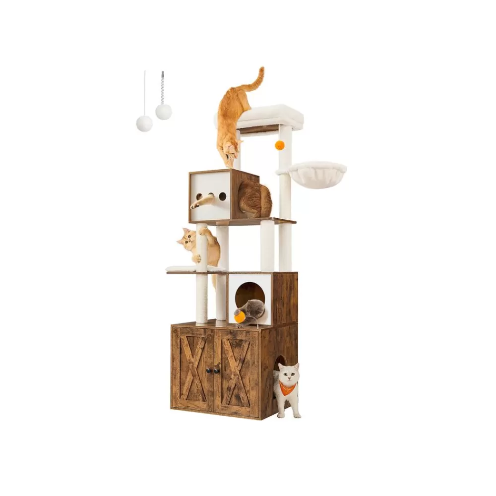 Store Arbre à chat 185 cm avec cache-litière moderne Arbres À Chat