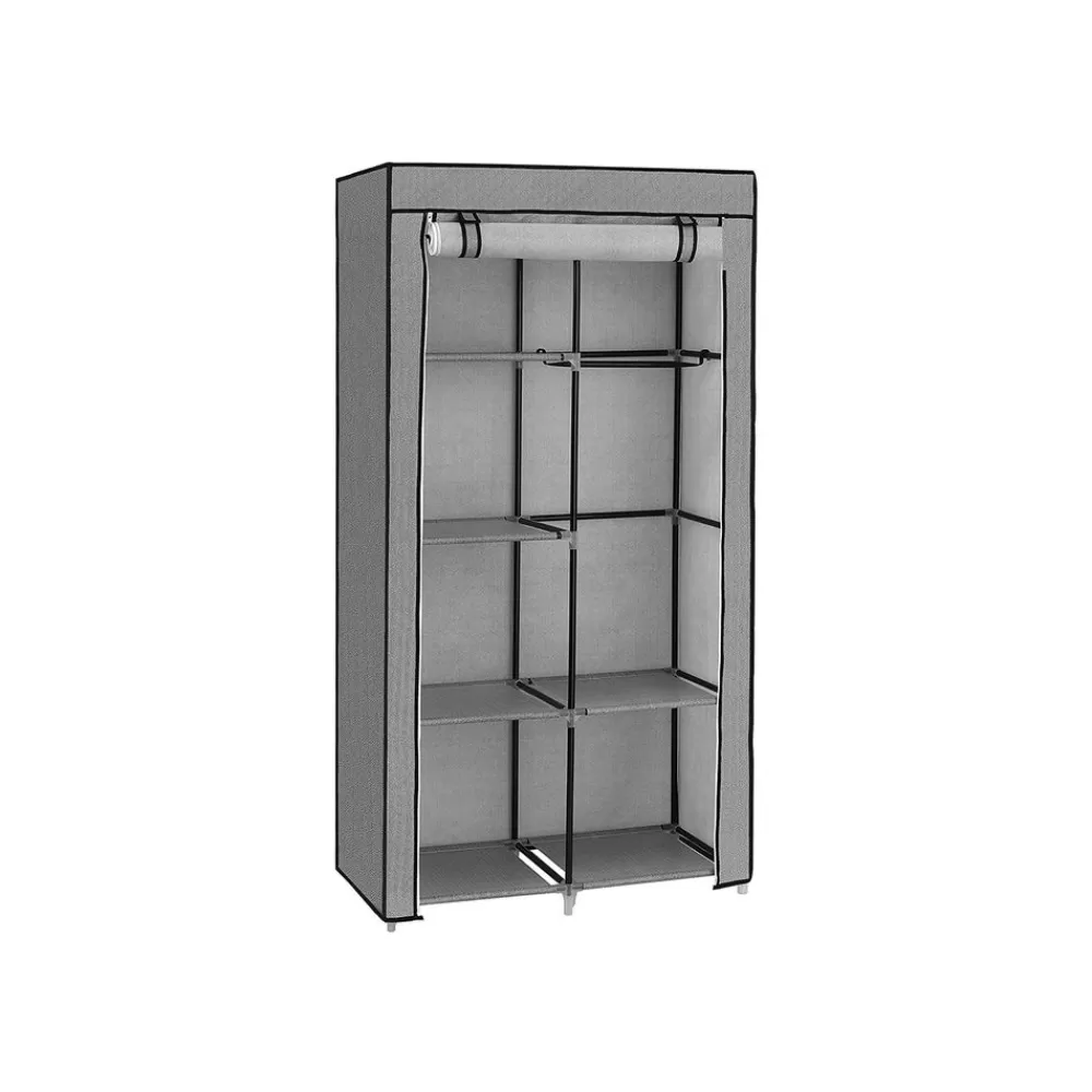 Discount Armoire en tissu gris Chambre | Rangements À Vêtements