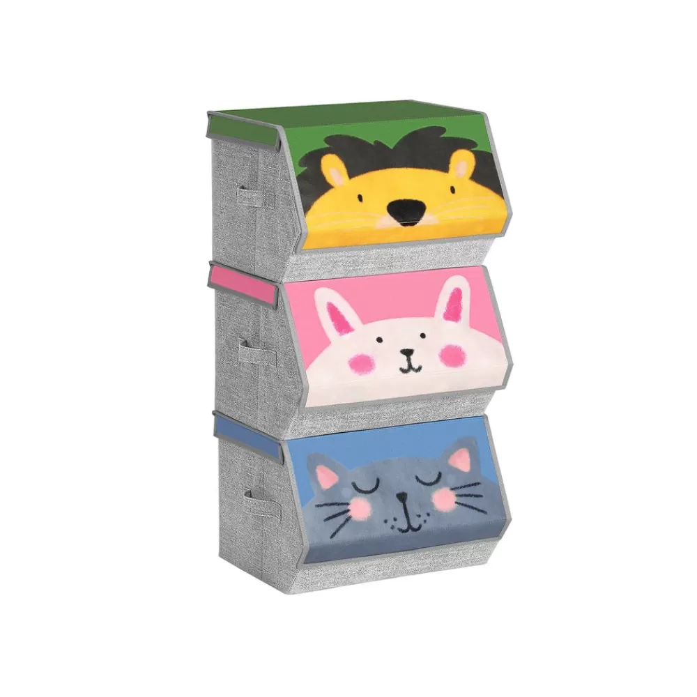 Cheap 3 Bacs animaux Enfant Chambre | Rangements À Cubes