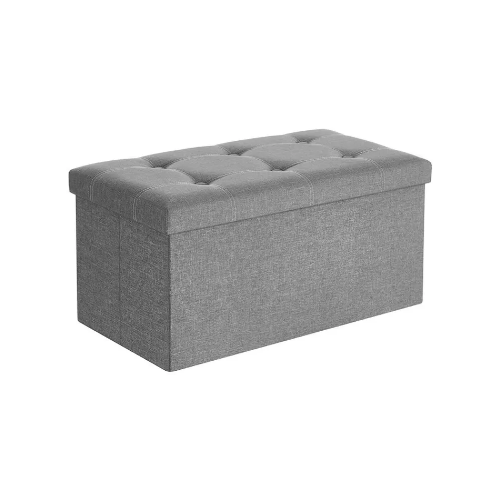 Fashion Banc de rangement 80L gris clair Entrée | Bancs De Rangement