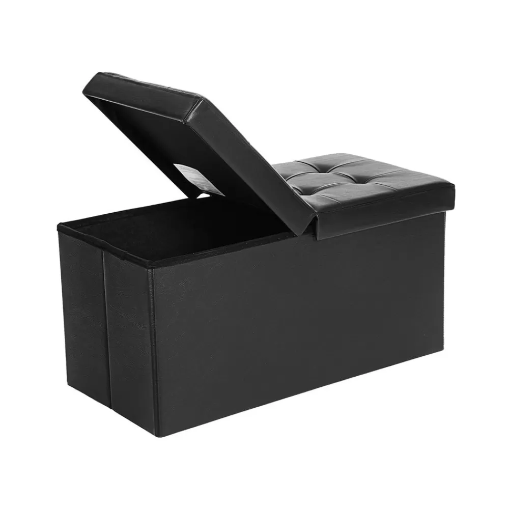 Discount Banc de rangement 80L noir Chambre | Bancs De Rangement