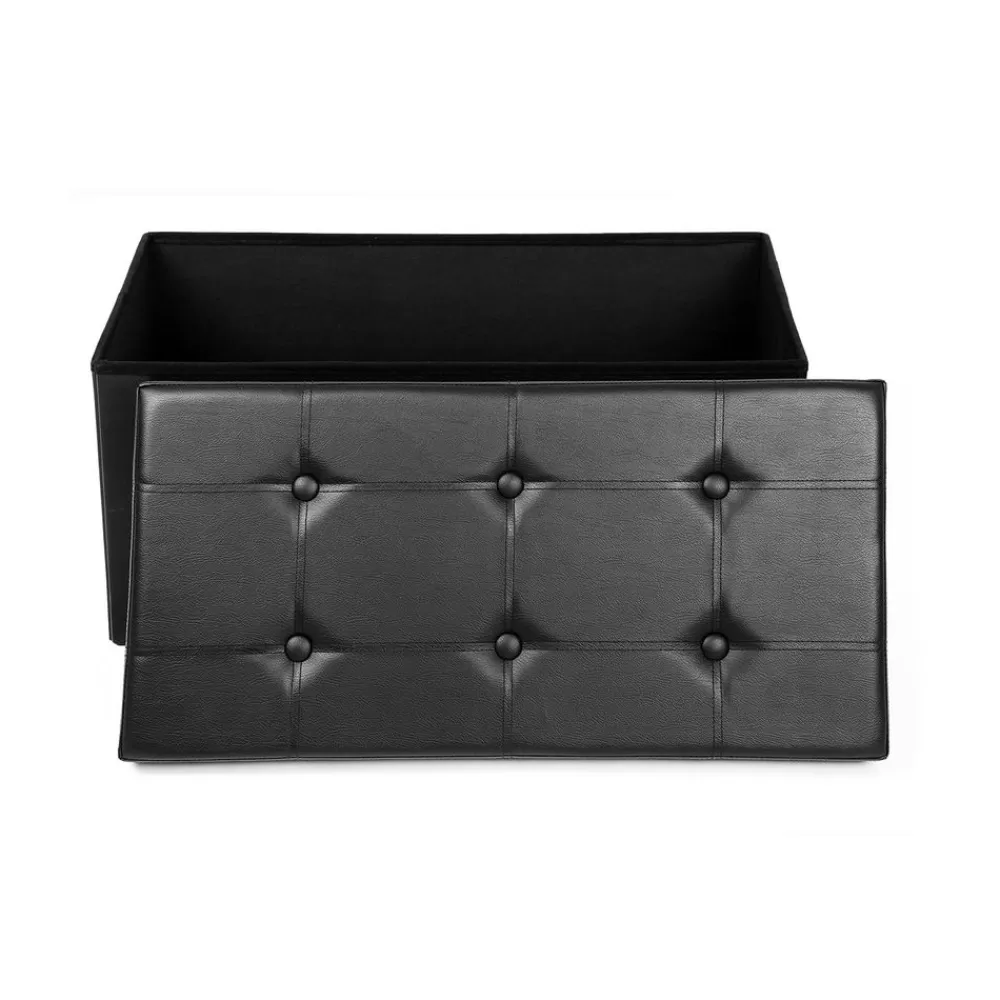 Cheap Banc de rangement 80L noir Chambre | Bancs De Rangement