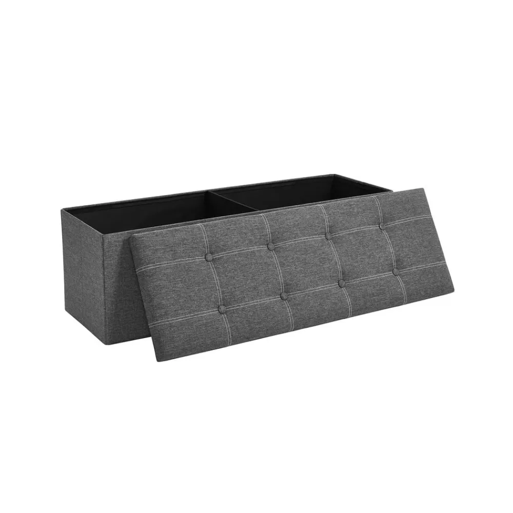 Outlet Banc rangement 120L Gris Foncé Entrée | Bancs De Rangement