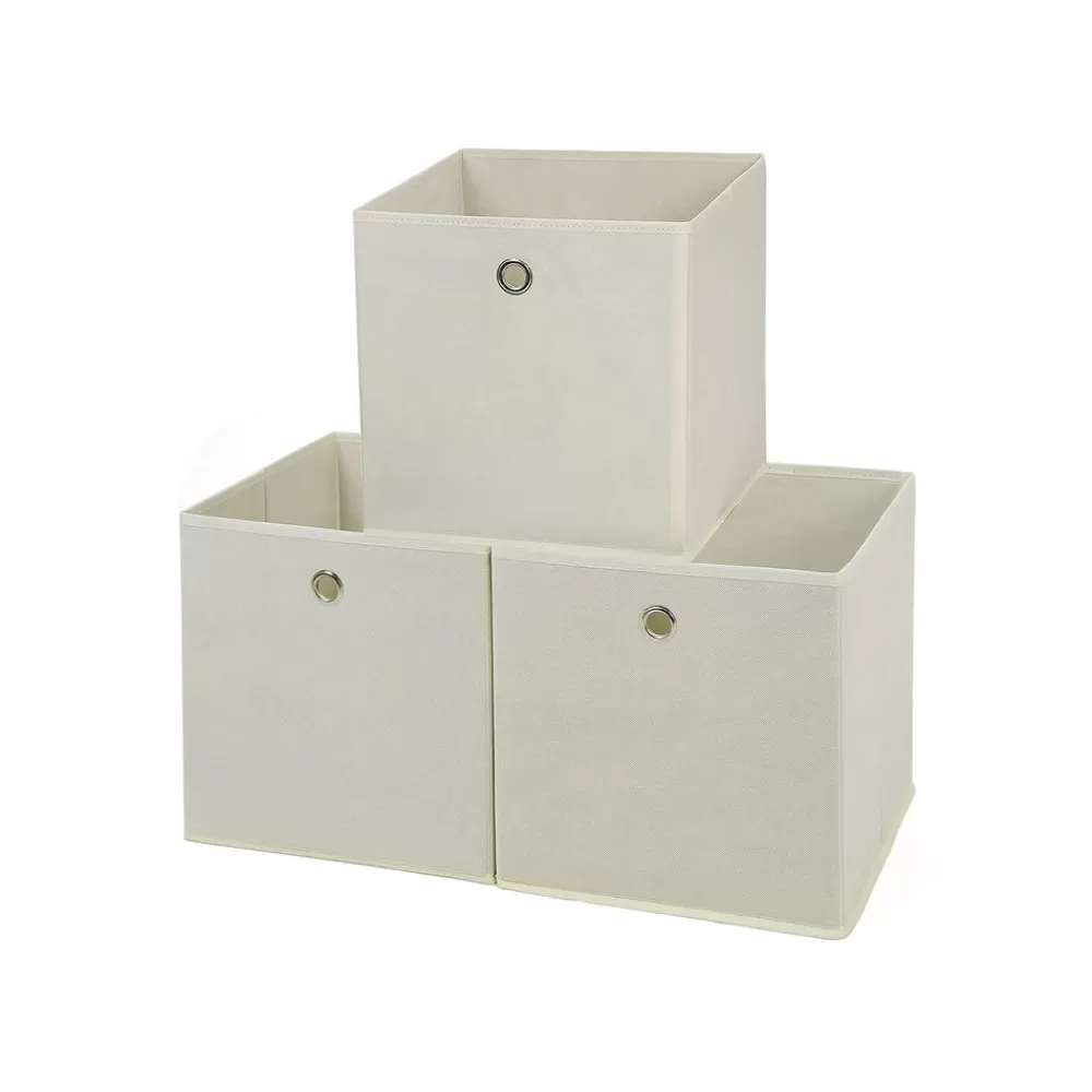 Cheap 6 Boîtes de rangement beige Chambre | Buanderie