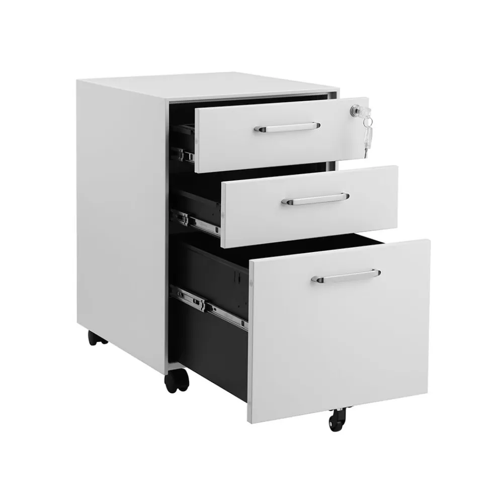 Online Caisson bureau mobile 2 tiroirs en tissu marron rustique noir d'encre Enfant Caissons De Bureau | Placards
