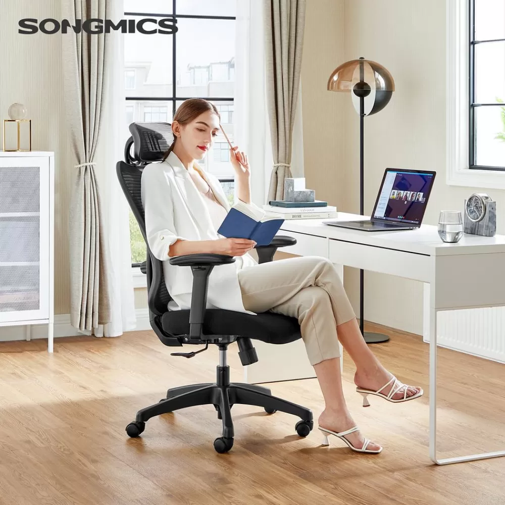 Clearance Chaise de bureau repose-pieds Chaises Ergonomiques En Maille | Fauteuils De Bureau