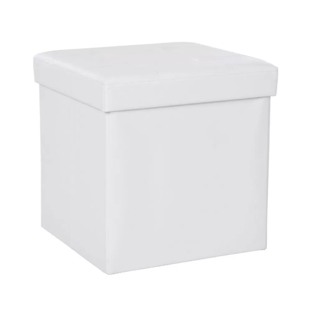 Discount Coffre de rangement 40L blanc Salon | Bancs De Rangement