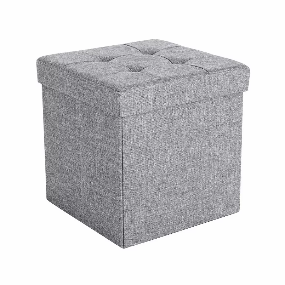 Discount Coffre de rangement 40L gris chiné Chambre | Bancs De Rangement