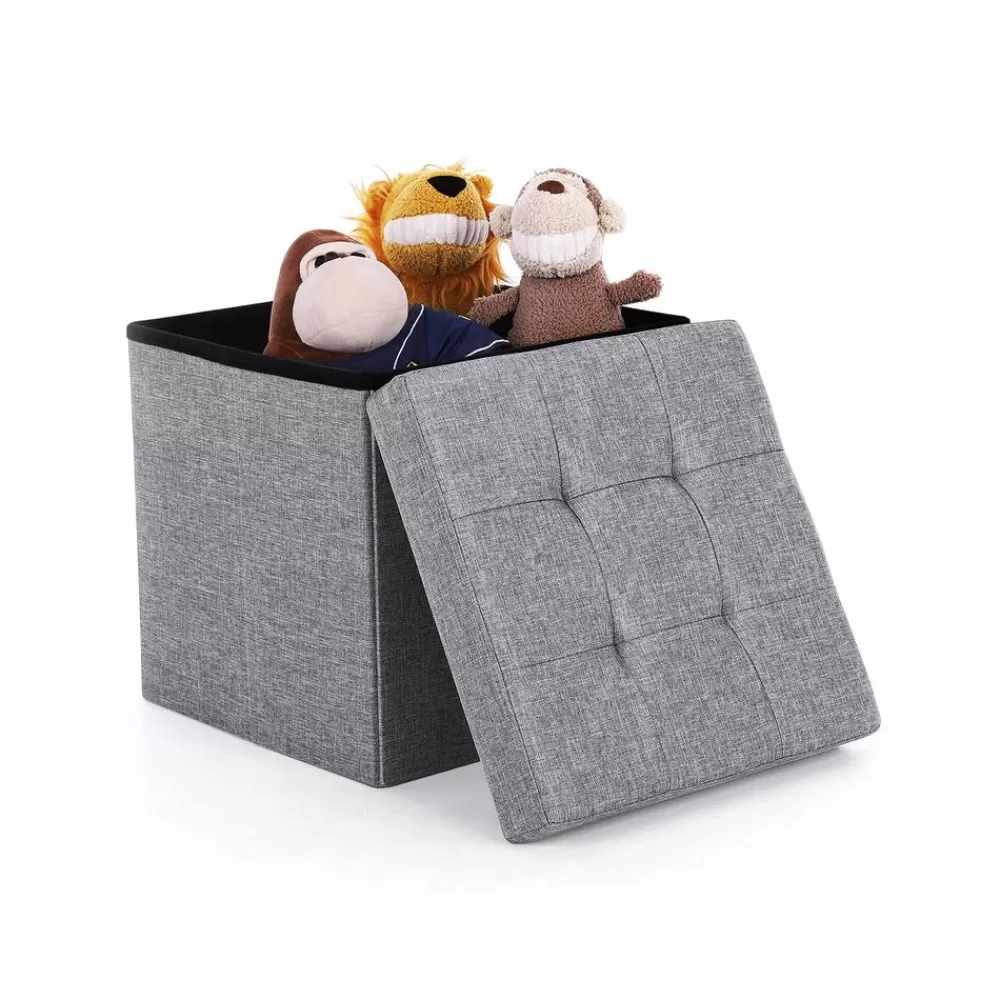 Discount Coffre de rangement 40L gris chiné Chambre | Bancs De Rangement