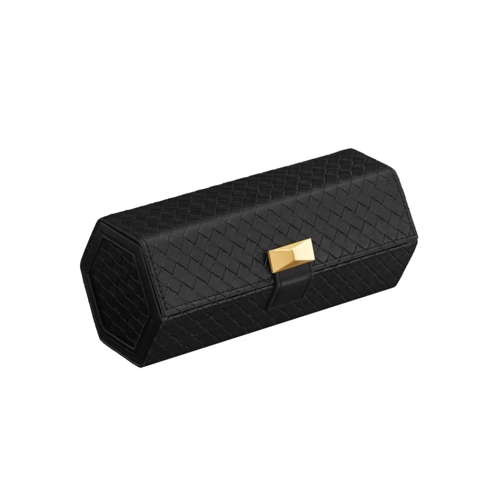 Cheap Collection RONNE - Étui de voyage 3 montres surface noir et doublure noir Boîtes À Bijoux | Boîtes À Bijoux