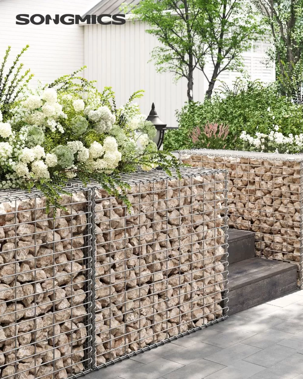 Cheap 3 Gabions 100 x 80 x 30 cm Gabion À Pierre