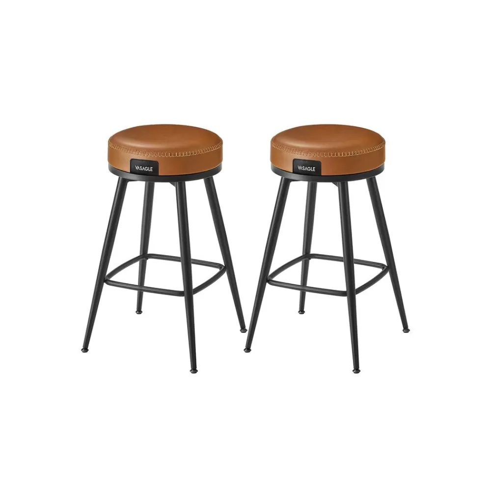 Cheap Lot de 2 tabourets de bar chromé revêtement en tissu gris Tabourets De Bar