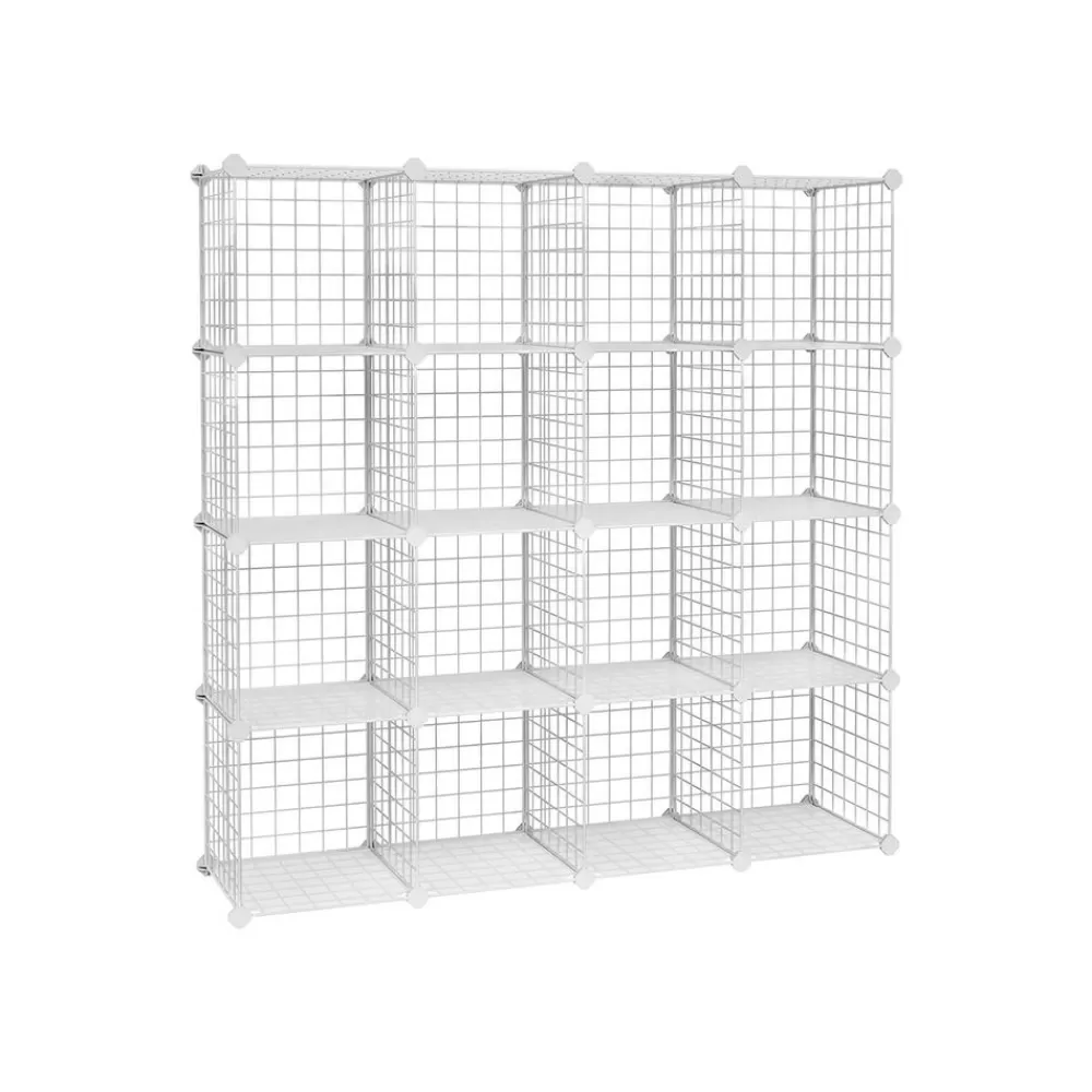 Clearance Meuble grille 16 casiers blanc Entrée | Chambre