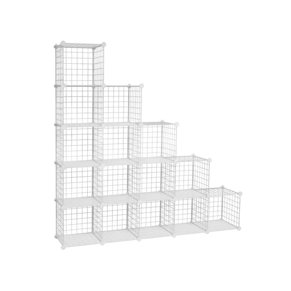 Clearance Meuble grille 16 casiers blanc Entrée | Chambre