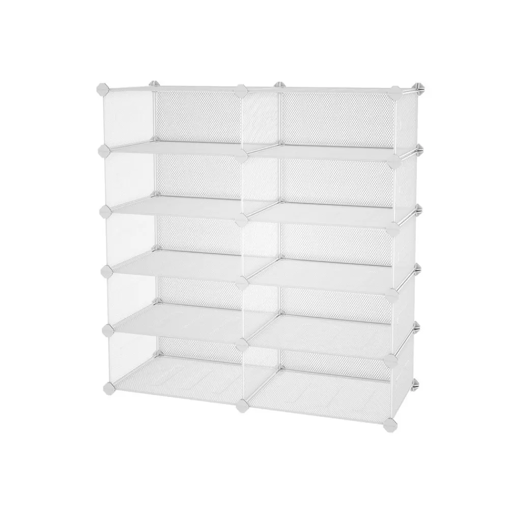 Discount Meuble maille 10 casiers blanc Enfant Entrée | Chambre