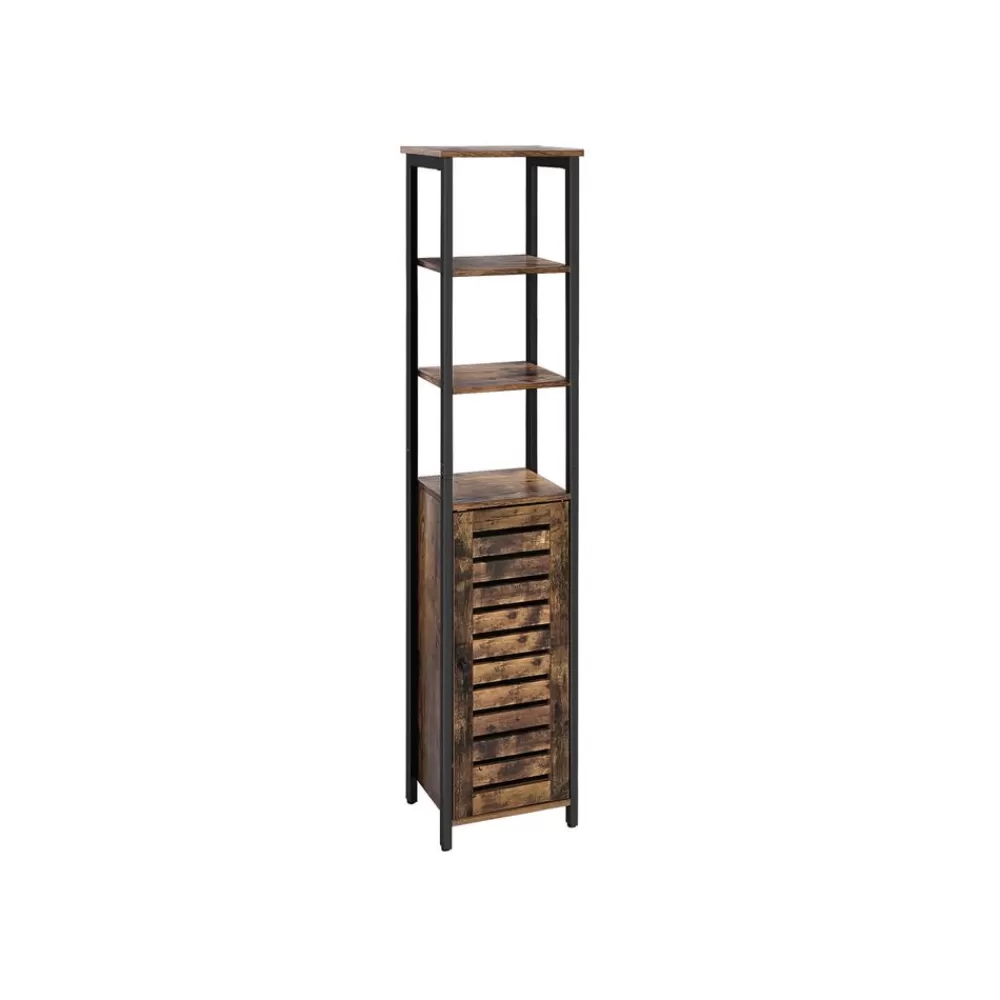 Discount Meuble sous lavabo 60 x 30 x 60 cm avec cadre en acier marron rustique et noir Enfant Placards | Placards