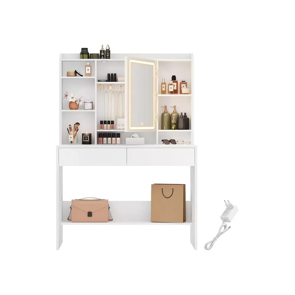 Clearance Panier à linge double avec étagère grège mélangé et gris ardoise Paniers À Linge