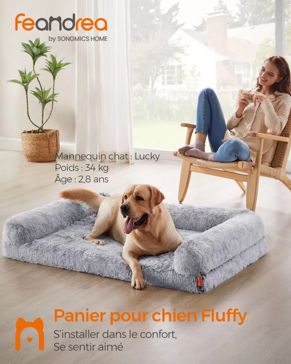 Outlet Panier pour chien XXL gris ombré Tapis Éducateur | Paniers Pour Chat