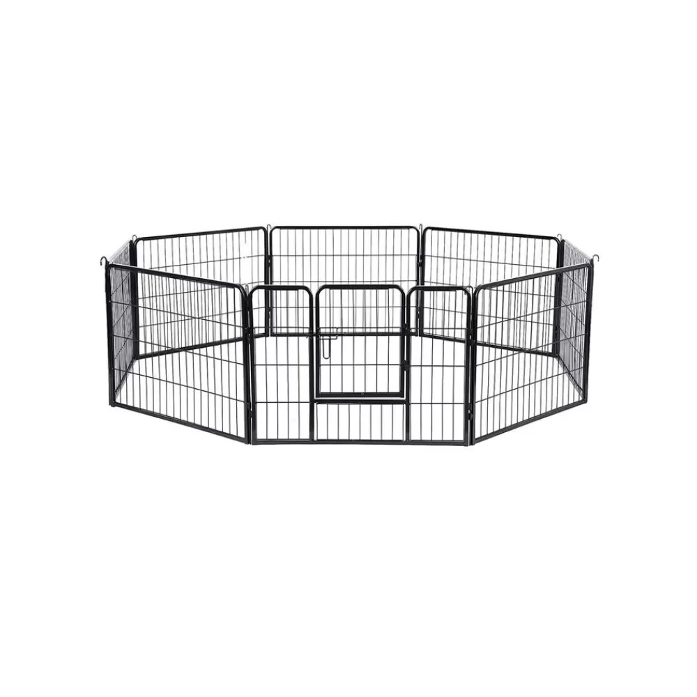 Cheap Parc 77 x 60 cm noir Parcs & Enclos | Cages Pour Chien