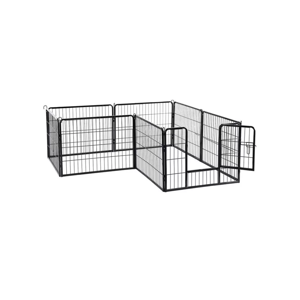 Cheap Parc 77 x 60 cm noir Parcs & Enclos | Cages Pour Chien