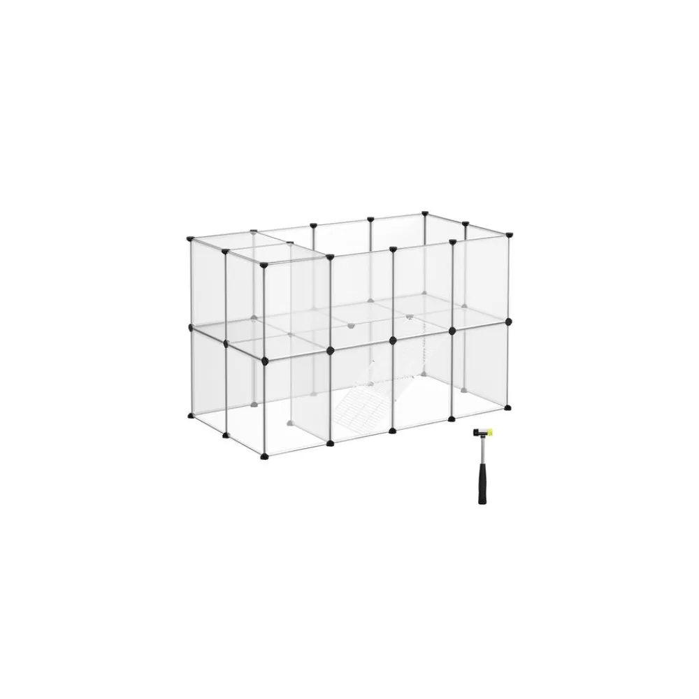 Clearance Parc modulable pour cochon d'inde 143 x 73 x 91 cm transparent Parcs & Enclos