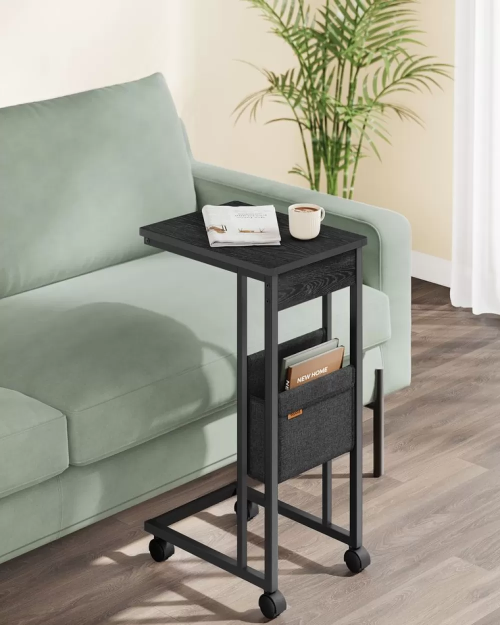Outlet Petite table d’appoint 30 x 40 x 60 cm brou de noix et blanc Tables D'Appoint