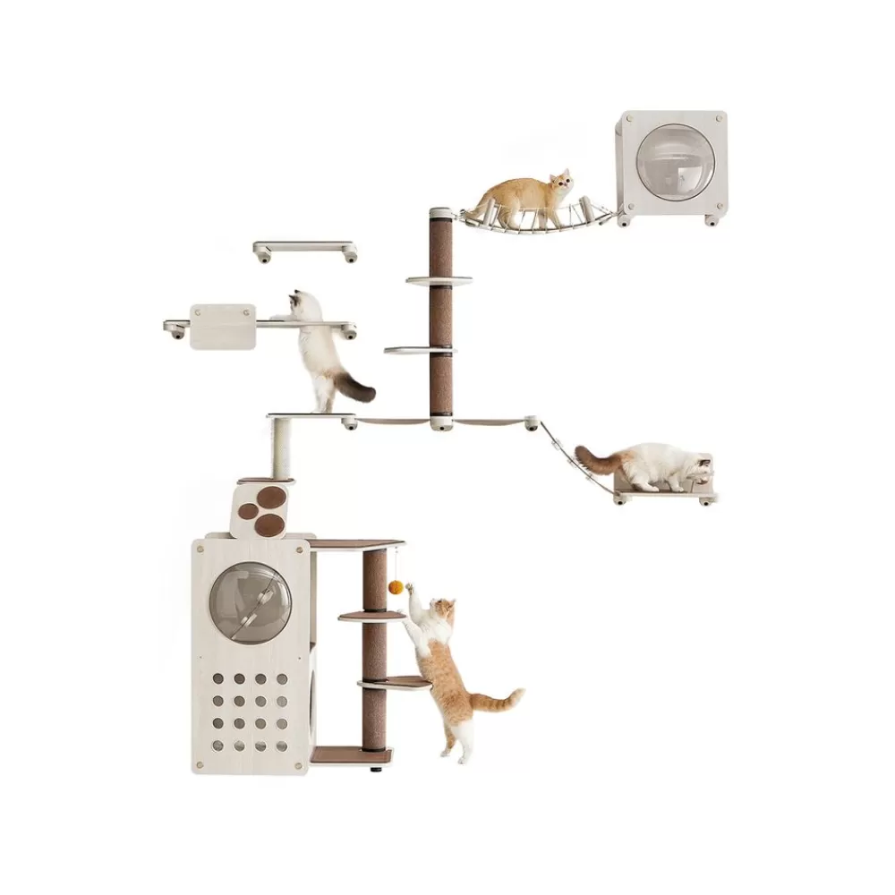 Store Planet Enemble de 10 meubles pour chat muraux Clickat