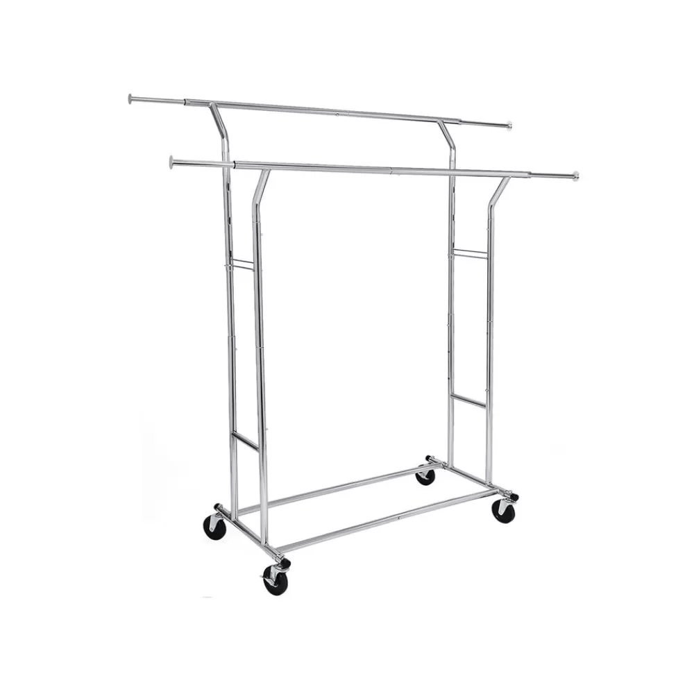 Sale Portant vêtements 2 barres métal Chambre | Rangements À Vêtements