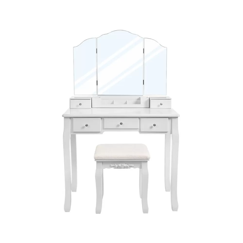 Cheap Set coiffeuse 3 miroirs sans cadre Chambre | Maquillage & Bijoux