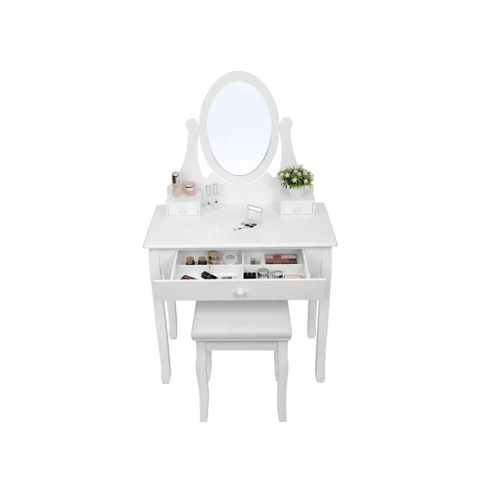 Flash Sale Set coiffeuse miroir ovale Chambre | Maquillage & Bijoux