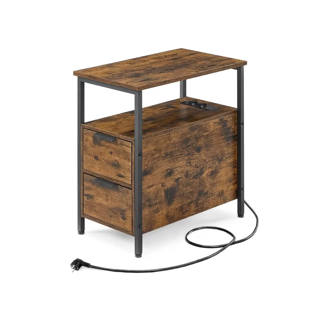 Fashion Table basse ronde avec panier noir boisé et turquoise foncé Tables De Chevet | Tables D'Appoint