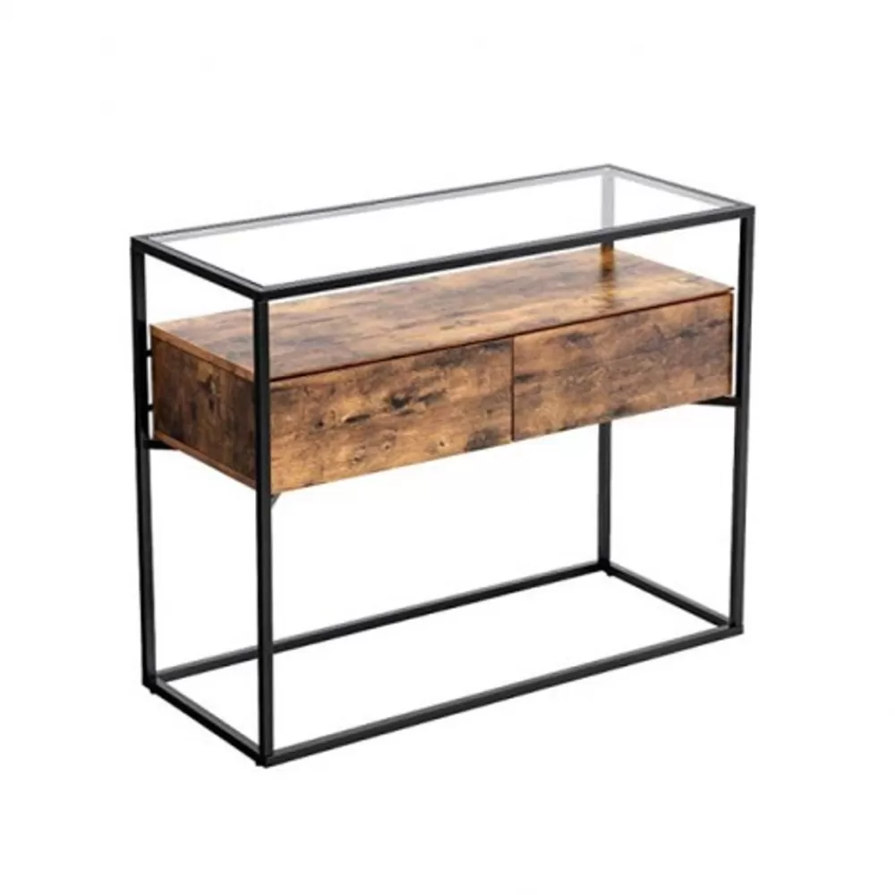 Best Table console verre industriel Entrée | Salon