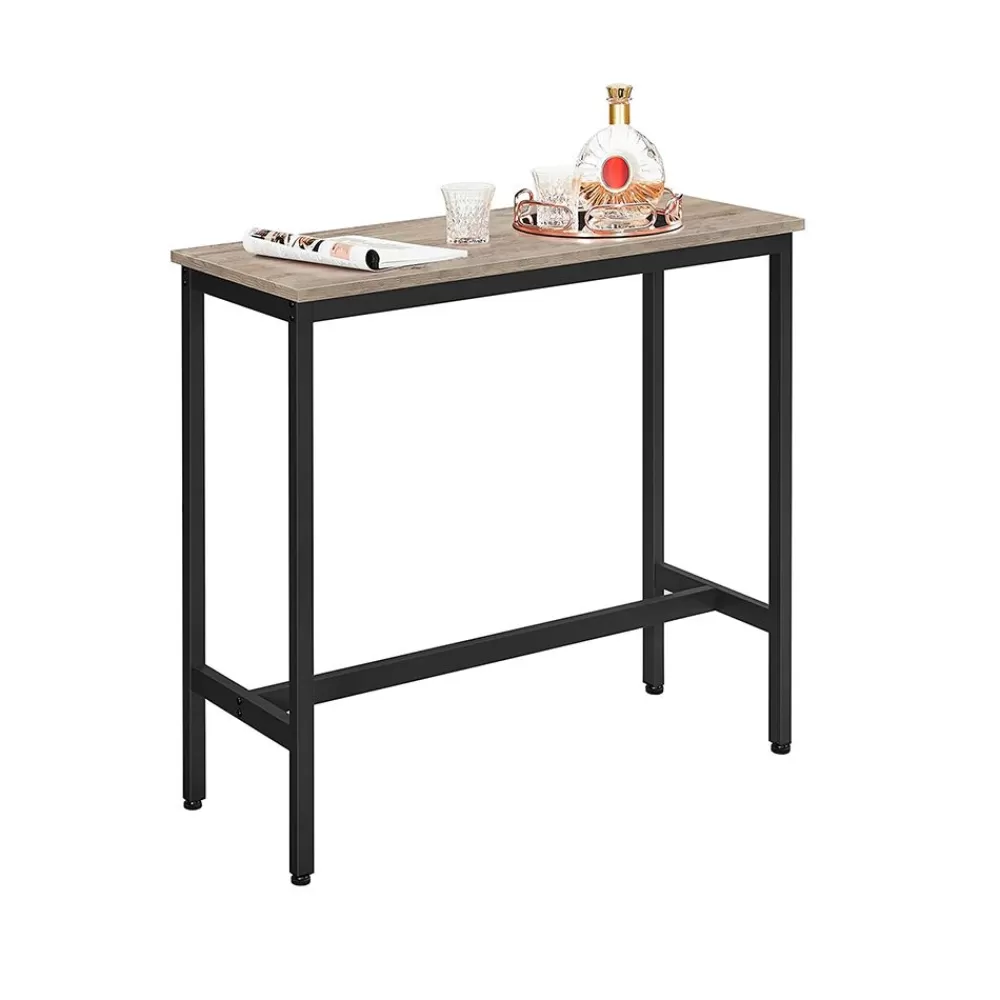 Cheap Table d’appoint en forme de c 2 ports usb et prises noir boisé Tables | Tables
