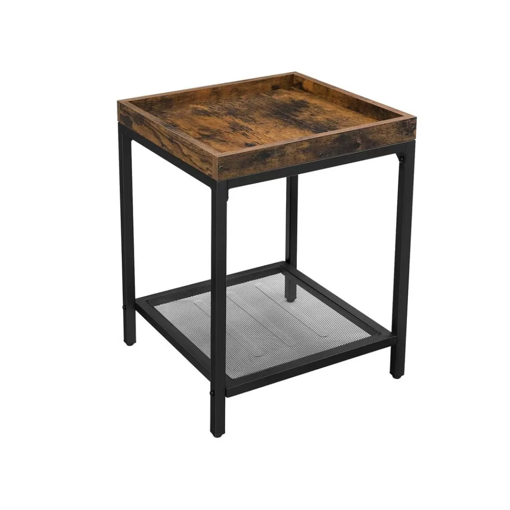 Discount Table d'appoint rebords industriel Salon | Tables De Chevet