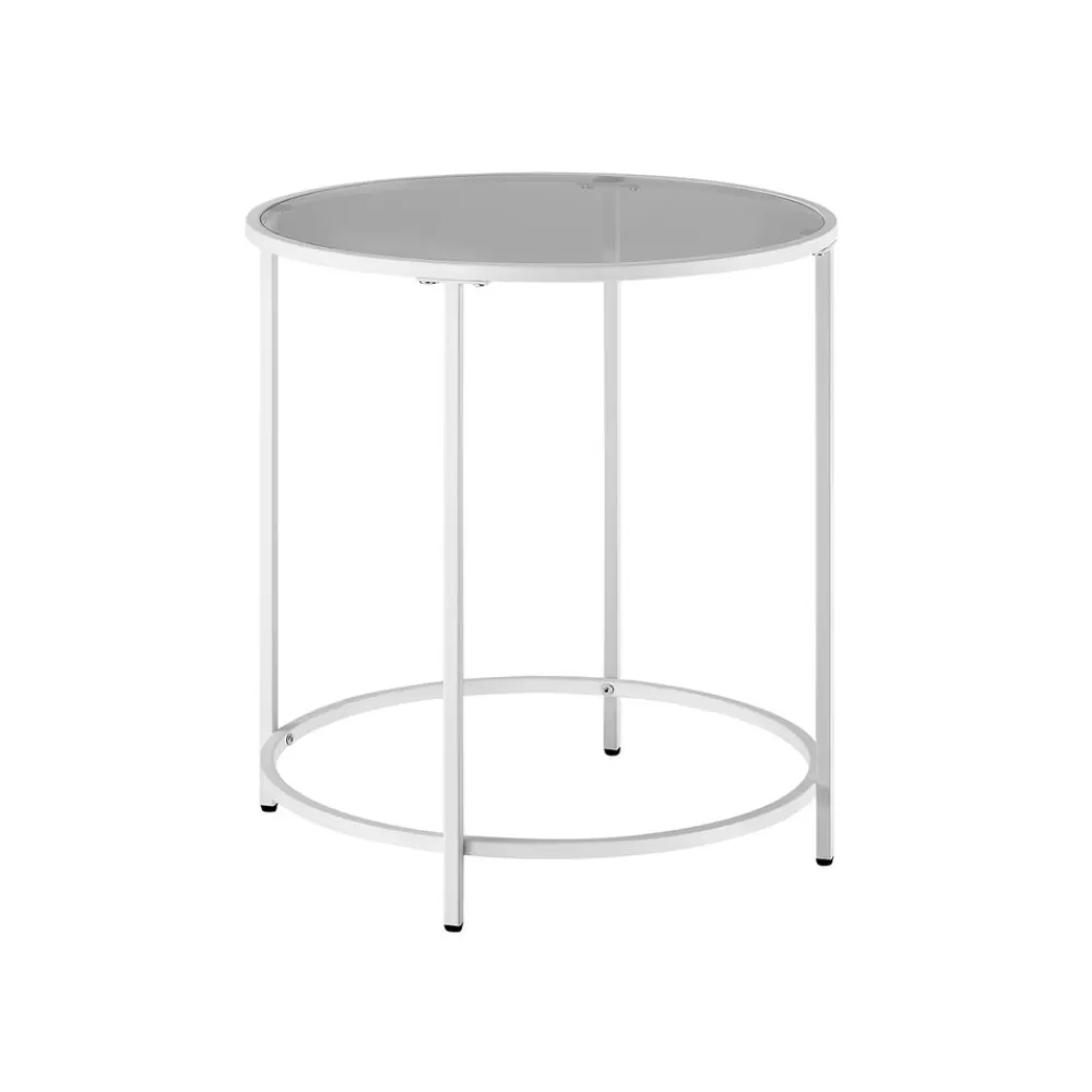 Best Sale Table d’appoint ronde blanc et gris Chambre | Salon