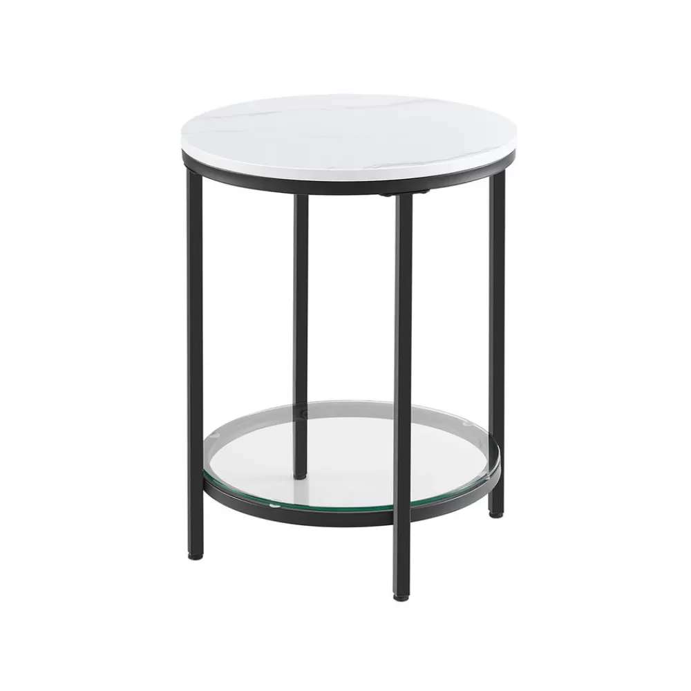 Cheap 2 Tables basses rondes plateau amovible gris ardoise Tables Basses