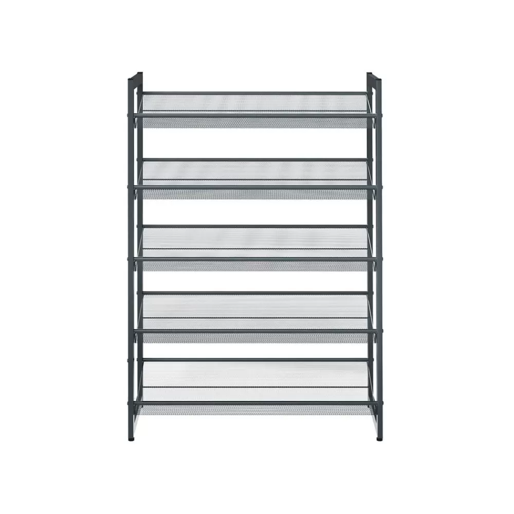Best Sale Étagère à chaussures maille gris foncé Entrée | Meubles À Chaussures
