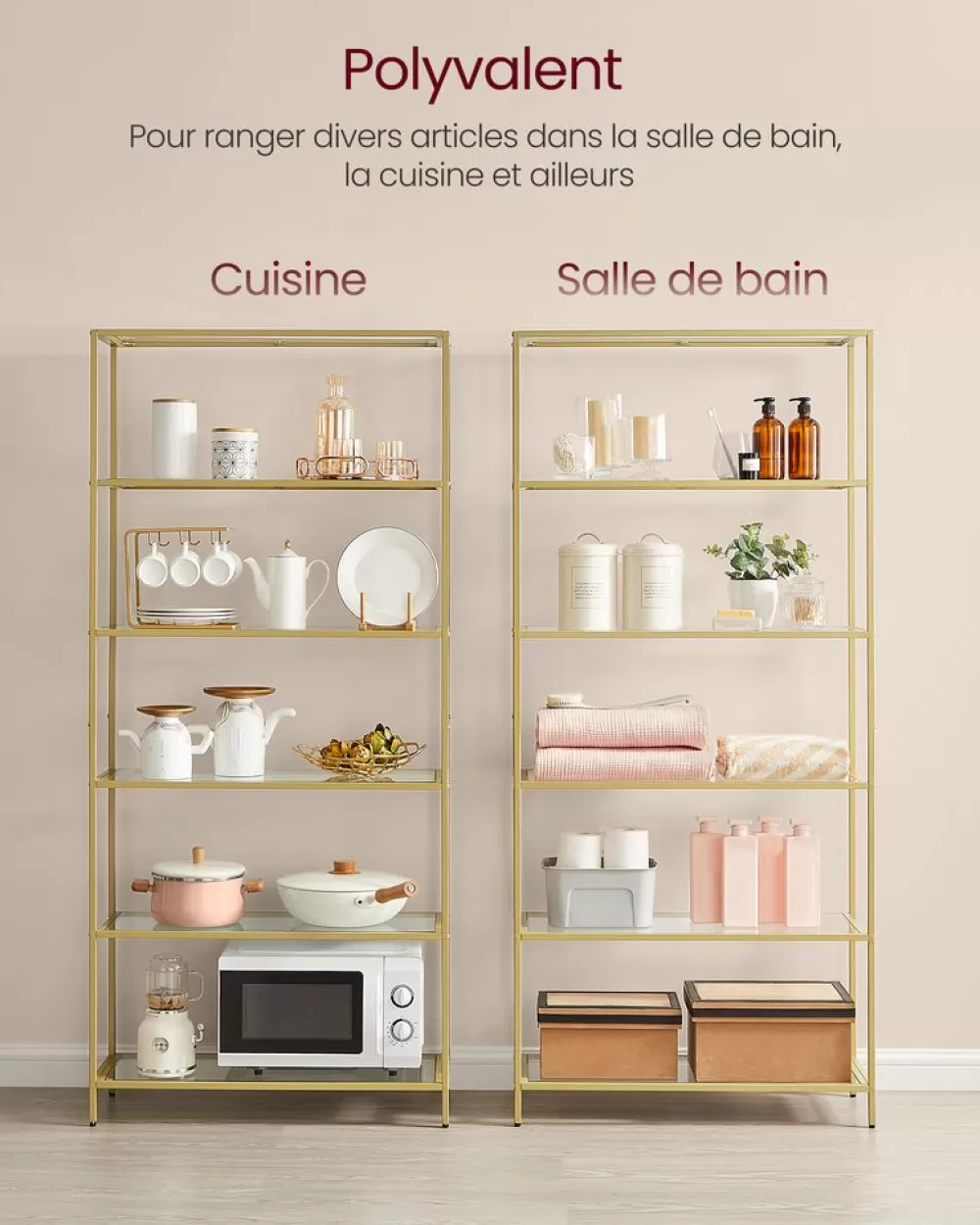 Discount Étagère 3 niveaux en métal 40 x 65 x 80 cm Étagères