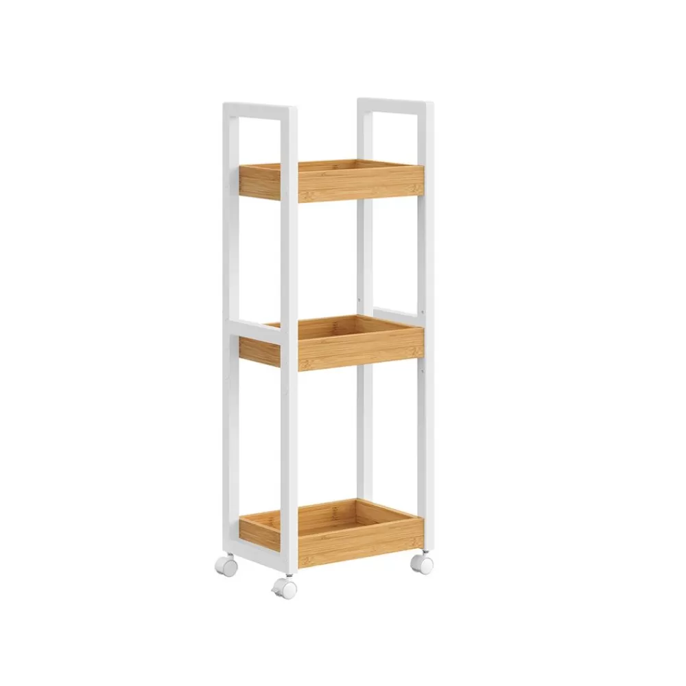 Clearance Étagère chaussure 5 niveaux en métal et tissu oxford 29 x 89 x 92,5 cm 4 crochets marron rustique et noir Étagères | Meubles À Chaussures