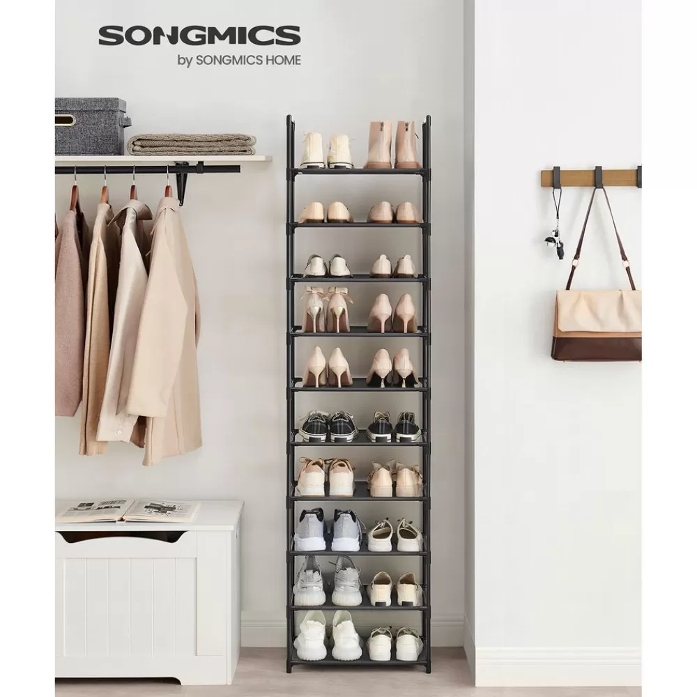 Sale Étagère chaussures 10 niveaux noir Entrée | Meubles À Chaussures