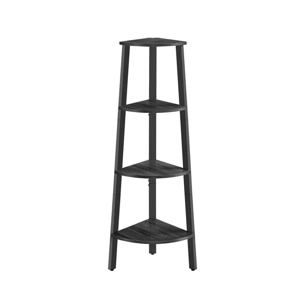 Sale Étagère d’angle à 5 niveaux 31,9 x 31,9 x 156,4 cm structure en métal beige chêne Enfant Étagères & Bibliothèques | Étagères & Bibliothèques