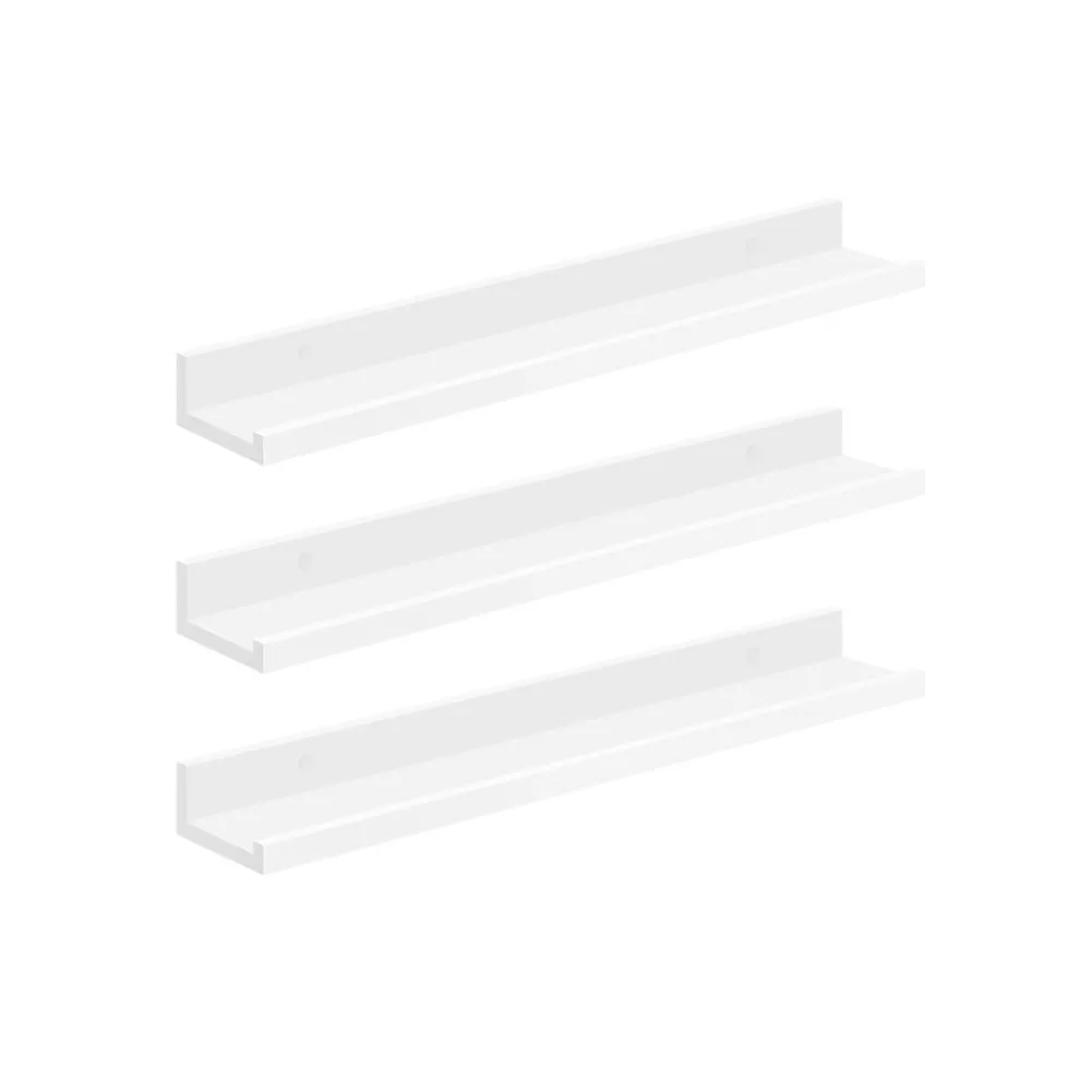 Shop Étagère murale 20 x 80 x 3,8 cm suspendue pour cadres photo blanc érable Étagères Murales