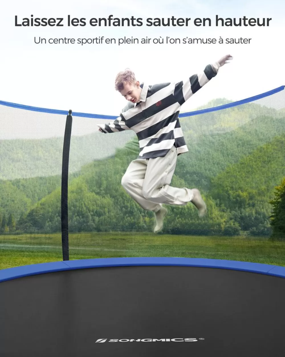 Online Trampoline Ø 244 cm noir vert Trampolines